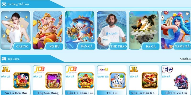 Các dịch vụ giải trí hấp dẫn tại Jun88